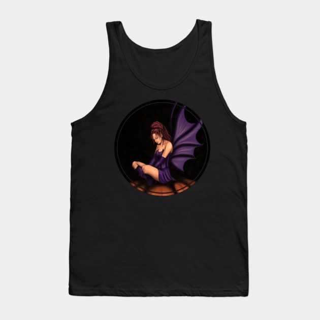 Dark fairy with purple bat wings Tank Top by NadiaChevrel